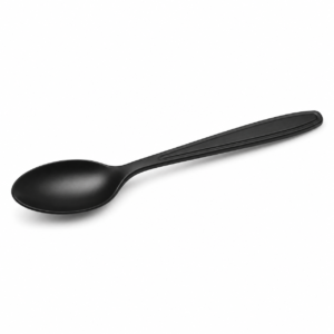 100% Recycled RPS Cutlery - 6 in Spoon, Black