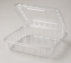Ultra Clear Hinged PP Container 10.5 x 9.5 in - 1 Compartment
