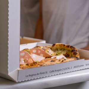 148 x 115 x 65 mm Kraft and White Paper Takeaway Box