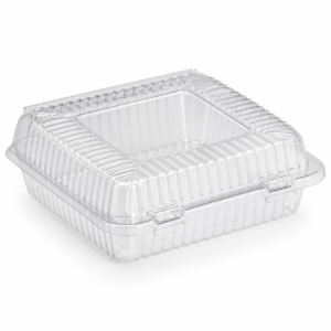 Clear OPS Hinged Food Containers