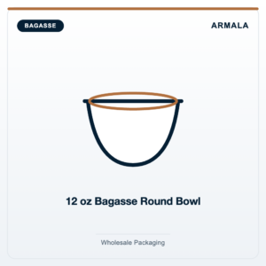 12 oz Bagasse Round Bowl