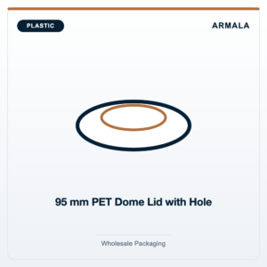 95 mm PET Dome Lid with Hole