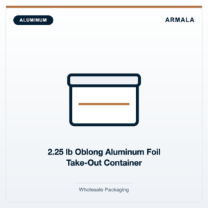 2.25 lb Oblong Aluminum Foil Take-Out Container