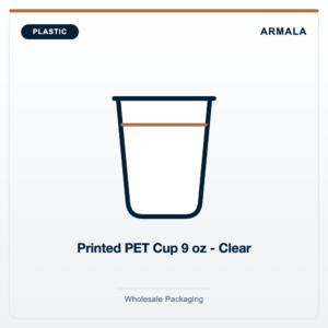 Printed PET Cup 9 oz - Clear