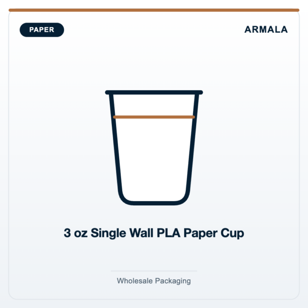 3 oz Single Wall PLA Paper Cup