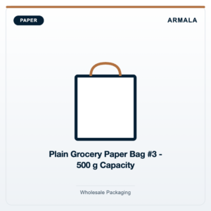 Plain Grocery Paper Bag #3