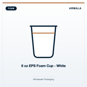 EPS Foam Cups – White, 4 to 16 oz