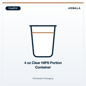 4 oz Clear HIPS Portion Container