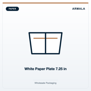 White Paper Plate 7.25 in