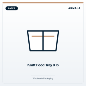 3 lb Kraft Paper Food Tray