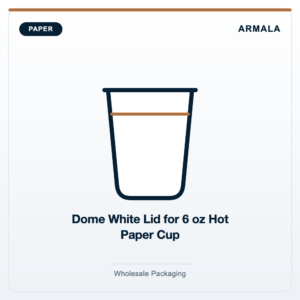 Dome White Lid for 6 oz Hot Paper Cup