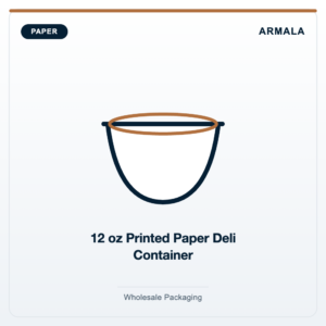 12 oz Printed Paper Deli Container