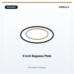 9 inch Bagasse Plate