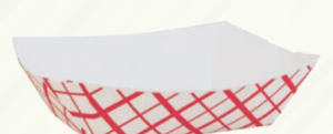 Red Check Food Tray 5 lb