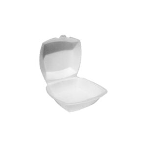 6 x 6 EPS Foam Hamburger Hinged Container 6×6
