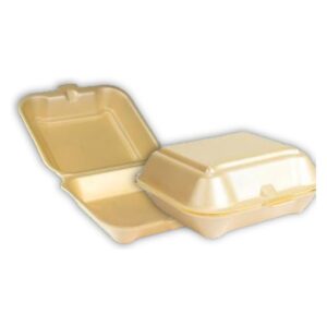 Biodegradable EPS Foam Hinged Container B - No Division