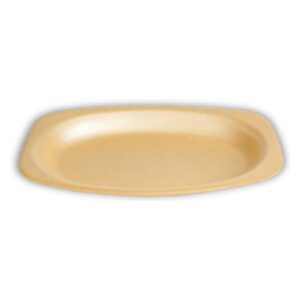 Biodegradable EPS Foam Oval Plate Large - Cream