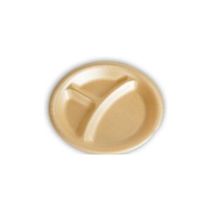 Biodegradable EPS Foam Plate #9 - 3 Compartments