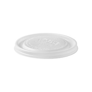Paper Food Container Lid - Flat, White
