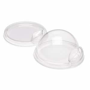 95 mm PET Half Dome Lid with Spoon Insert