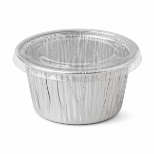 4 oz Aluminum Foil Utility Cup with Plastic Lid