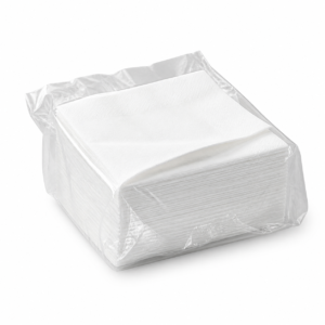 White Cocktail Napkin 24 x 24 cm - 2 Ply Poly Bag