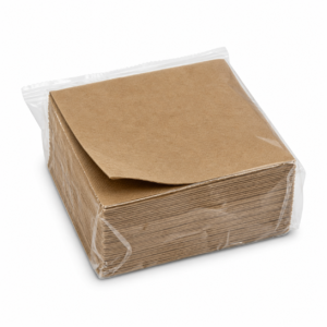 Kraft Cocktail Napkin 24 x 24 cm - 2 Ply Poly Pack