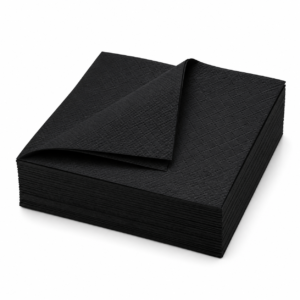 Quilted Black Dinner Napkin 40 x 40 cm - 2 Ply