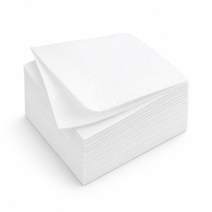 Quilted White Cocktail Napkin 24 x 24 cm - 2 Ply