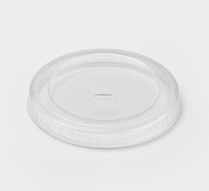 PLA Flat Lid 96 mm for Compostable Clear Cups