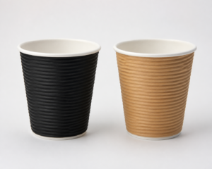 12 oz Ripple Wall Paper Cup - Black or Kraft