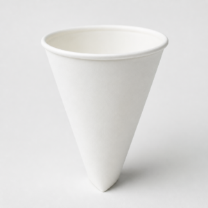 4 oz Water Cone Paper Cup - With Rim