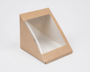 Custom Triangle Cold Serve Sandwich Box with Window