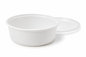 Approx. 33.8 oz Food Care Round Container Cut with Lid