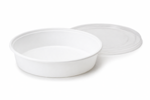 Food Care Flat Round Containers with Lids