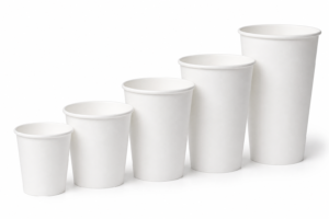 White Single Wall Paper Cup Family in 4 oz to 20 oz Sizes