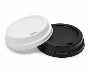 White/Black Lid for 4 oz Cup