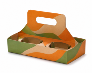 Printed Juice Cup Carrier - 2 Cups
