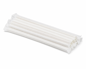 Paper Straw 10 mm White with Wrap
