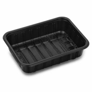 Black PET Meat Tray - MTB100060PETDL