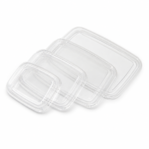 Heavy Duty Rectangular Container Lid Family for 8 oz, 12 oz, 48 oz and 58 oz Containers