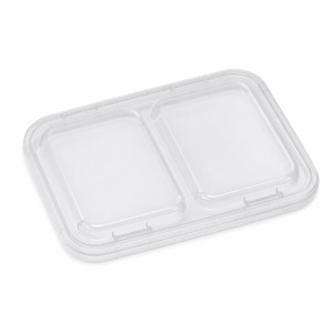 Lid for Heavy Duty Rectangular Container 2 Compartment
