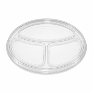 Lid for Black Base Heavy Duty Round Container 48 oz 3 Compartment
