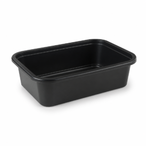 750 ml Black Heavy Duty Rectangular Food Container