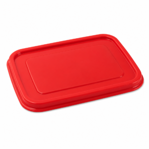 Red Lid for Heavy Duty Rectangular Food Container 500/650/750/1000 ml