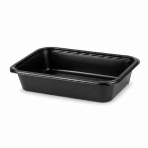 500 ml Black Microwave Rectangular Container