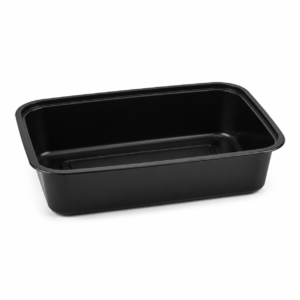 1000 ml Black Microwave Rectangular Container