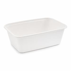 1000 ml White Microwave Rectangular Container