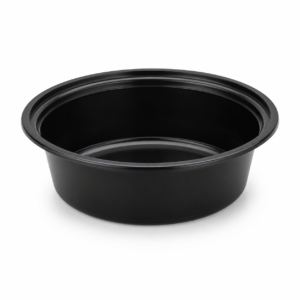 400 ml Black Microwave Round Container