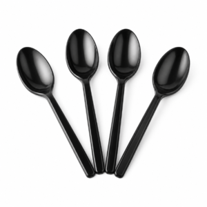 Black PP Medium Duty Plastic Spoon